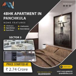 4 BHK Flats for sale in Panchkula-Anand infra