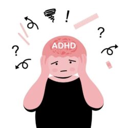 adhd-boy-is-forgetting-where-he-have-put-school-supplies-flat-illustration-vector