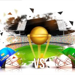 india-vs-pakistan-cricket-match-concept-with-batsman-helmets-golden-trophy-stadium-background_1302-5482