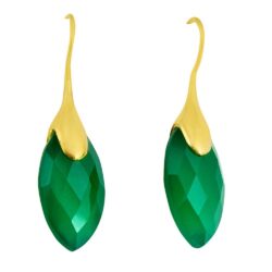 checker-cut-natural-green-chalcedony-silver-gold-dangle-earrings-y58772