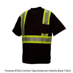Pyramex RTS23 Comfort Tape Enhanced Visibility Black T-Shirt
