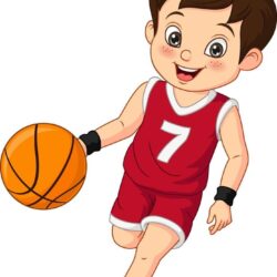 cartoon-cute-little-boy-playing-basketball-free-vector