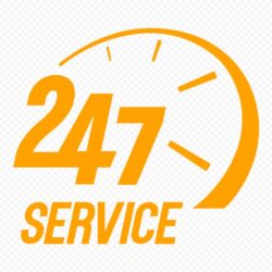 Customer Service Support 24_7 Orange Icon FREE PNG