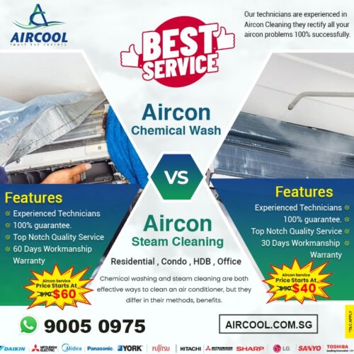 AIRCON CHEMICAL WASH vs AIRCON STEAM CLEANING AIRCON CHEMICAL WASH vs AIRCON STEAM CLEANING
