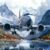 12 FLYING AIRPLANE CLIPARTS, jpg watercolor airplane, landing airplane image, digital airplane image for downloading, airplane