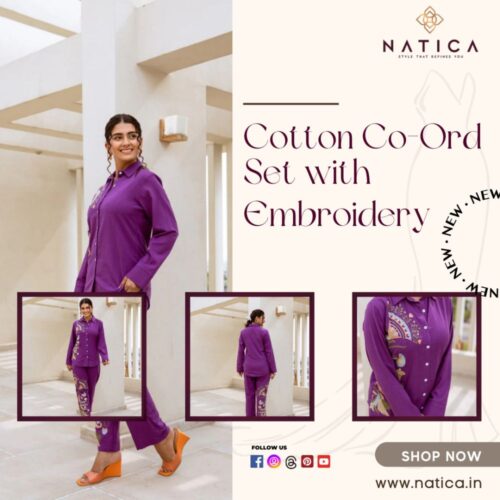 Cotton Co-Ord Set with Embroider (1) Cotton Co-Ord Set with Embroider (1)