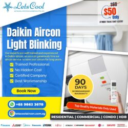 daikin airrcon light blinking