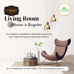 Luxury Living Room Interiors in Bangalore