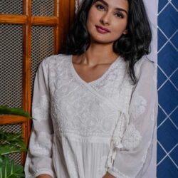 Chikankari long kurti