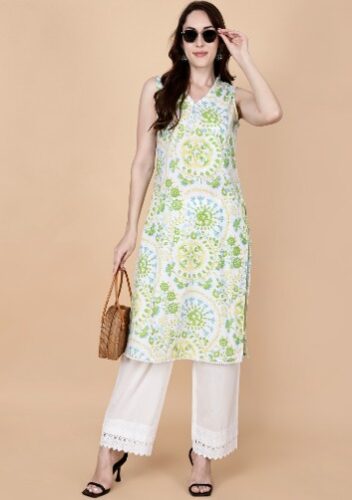 Buy Online 2 Piece Floral Green Suit - PrettyLady Buy Online 2 Piece Floral Green Suit - PrettyLady