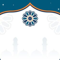 flat-islamic-background-in-blue-and-orange-color-with-lantern-mandala-and-space-for-text-vector