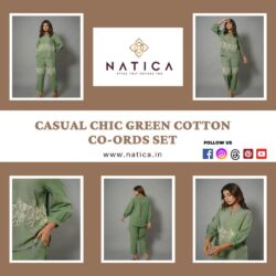 Casual Chic Green Cotton Co-Ords Set