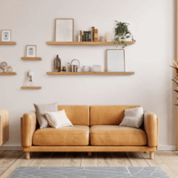 long floating shelves