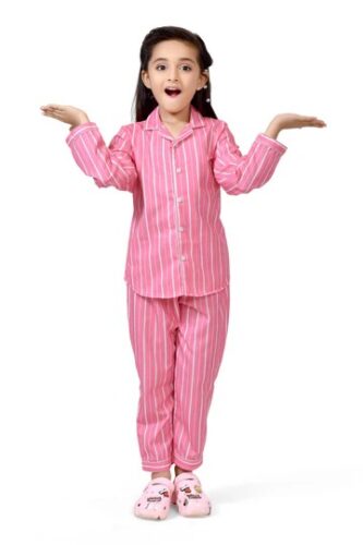 CandyPinkStripedStylishGirlsNightSuitSet-Club96-2 CandyPinkStripedStylishGirlsNightSuitSet-Club96-2