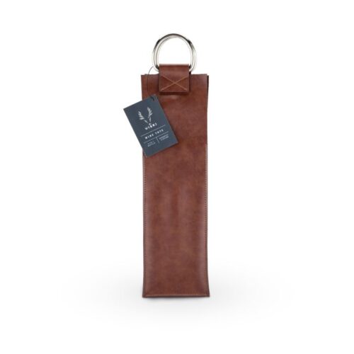 876718024627-pi-brown-faux-leather-single-bottle-wine-tote-by-viski 876718024627-pi-brown-faux-leather-single-bottle-wine-tote-by-viski