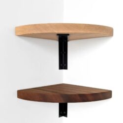 Corner floating shelf
