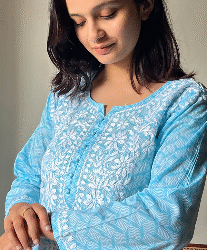 compressed_Buy Latest Chikan Kurti  Premium Chikankari Online  Nazrana Chikan