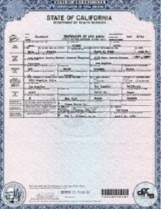 Original Birth Certificates 1 Original Birth Certificates 1