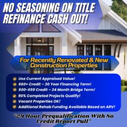 No Seasoning On Title Refi Cash Out - Sapphire Program (1)