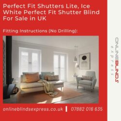 Ice White Perfect Fit Shutter Blind