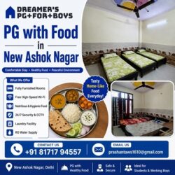 PG with food in New Ashok Nagar