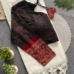 Presenting-ajrakh-cotton-long-sleeve-blouse-with-khadi-cotton-saree_-RPD-Fashion-794592614