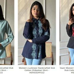Embroidered Shirts for Women  Chikankari Shirts & Nazrana Chikan