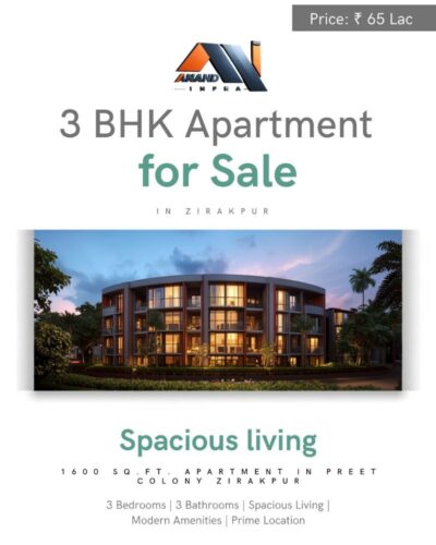 3 BHK flats for sale in Zirakpur (Anand Infra) 86749 3 BHK flats for sale in Zirakpur (Anand Infra) 86749