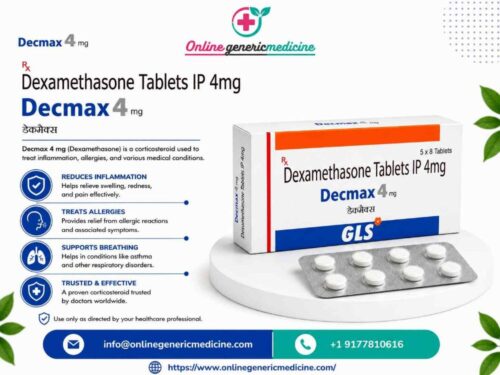 Decmax (Dexamethasone Tablet) For Inflammation & Allergic Conditions by OnlineGenericMedication Decmax (Dexamethasone Tablet) For Inflammation & Allergic Conditions by OnlineGenericMedication