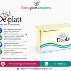 Deplatt 75mg (Clopidogrel 75mg) Tablet Antiplatelet Medicine for Heart & Stroke Prevention by OnlineGenericMedicine