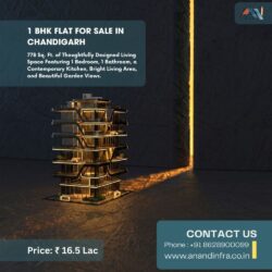 1 BHK FLATS For Sale in  chandigarh (Anand Infra) 569