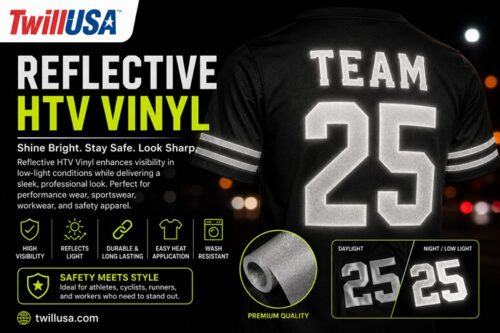 High-Quality Reflective HTV Vinyl for Durable and Visible Apparel Designs High-Quality Reflective HTV Vinyl for Durable and Visible Apparel Designs