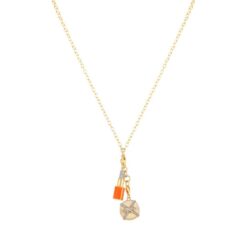 Stackable Gift Box & Lipstick Charm Necklace – Playful Elegance with a Pop of Color
