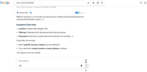 SKILLSTEER AI OVERVIEW SKILLSTEER AI OVERVIEW
