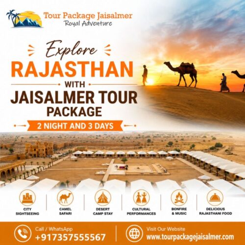 Explore Rajasthan with Jaisalmer Tour Package 2 Night and 3 Days Explore Rajasthan with Jaisalmer Tour Package 2 Night and 3 Days