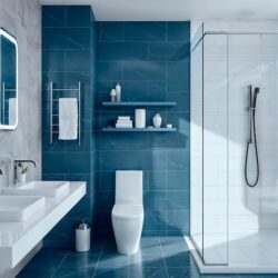 modern-bathroom-with-blue-tile-glass-shower_23-2151995356