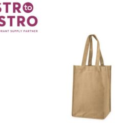 Ture 842094170999 4 Bottle Non Woven Tote In Beige